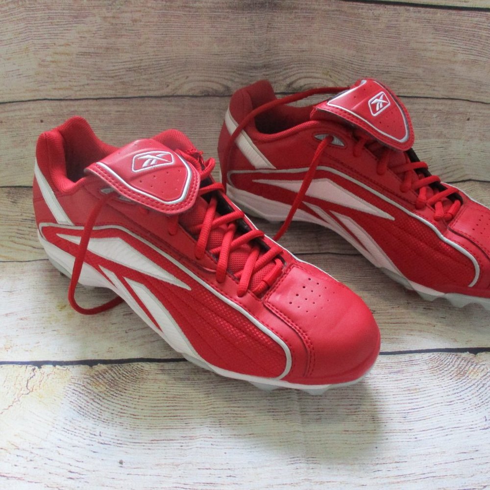 Reebok Red White Baseball Shoes SZ 11